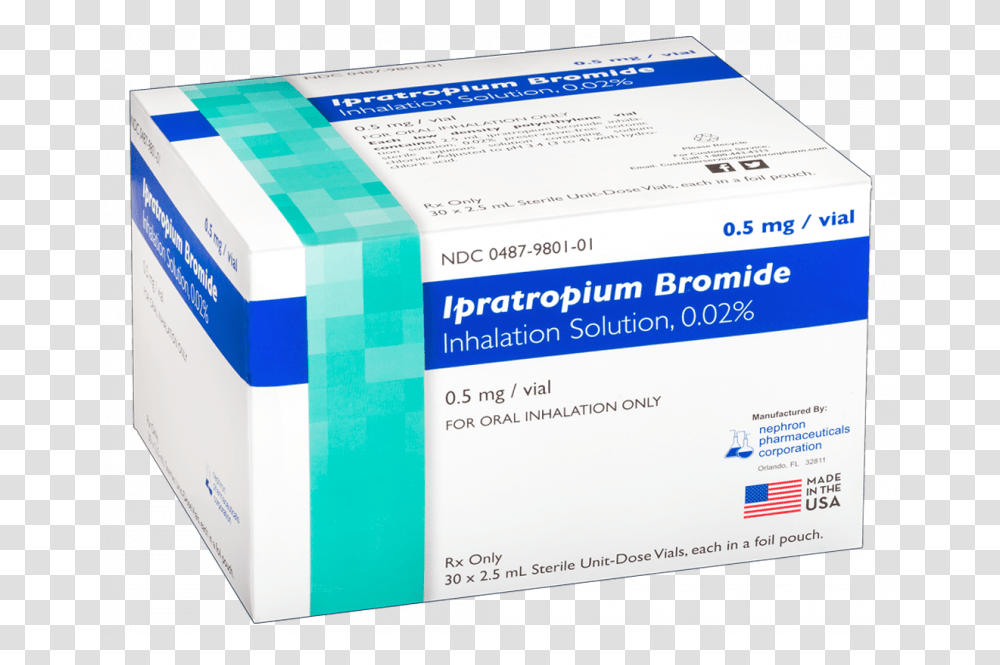 Vial Ipratropium Bromide, Cardboard, Box, Carton, Package Delivery Transparent Png