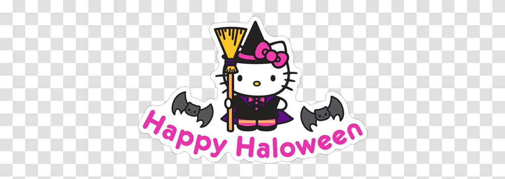 Viber Sticker Kitty Halloween Hello Kitty, Text, Elf, Performer, Circus Transparent Png