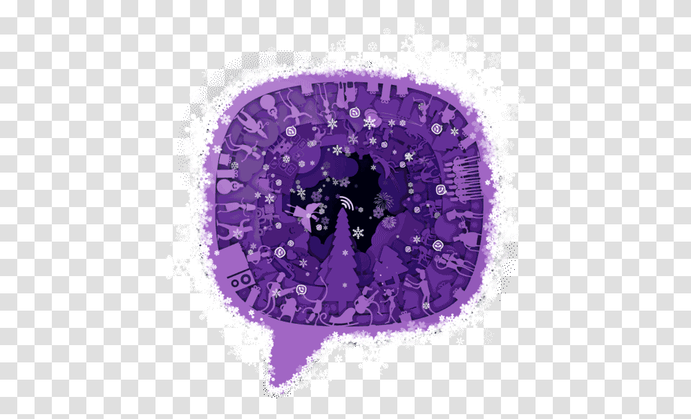 Viber Vietnam Purple Christmas Illustration, Rug, Graphics, Art, Paper Transparent Png