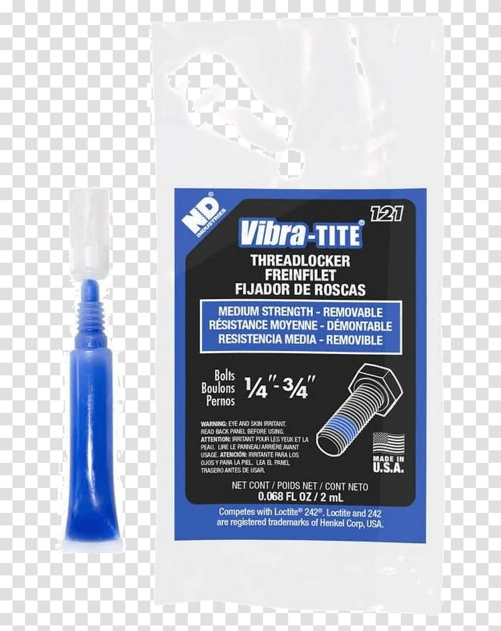 Vibra Tite Threadlocker Brush, Person, Human, Bottle, Light Transparent Png