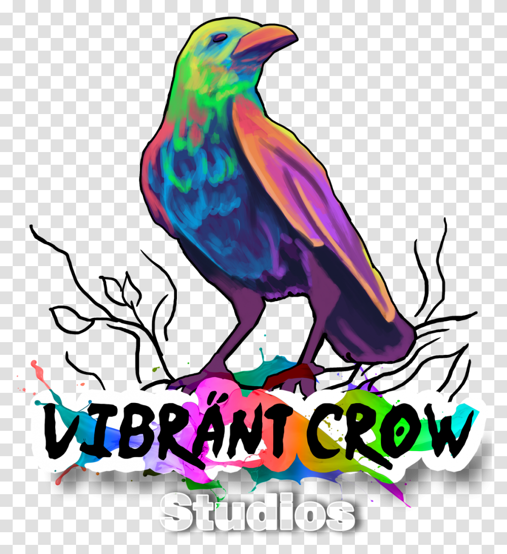 Vibrant Crow, Bird, Animal Transparent Png