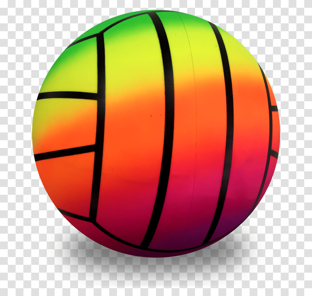 Vibrant Rainbow Colored Volleyball Circle, Sphere, Lamp, Balloon, Sport Transparent Png