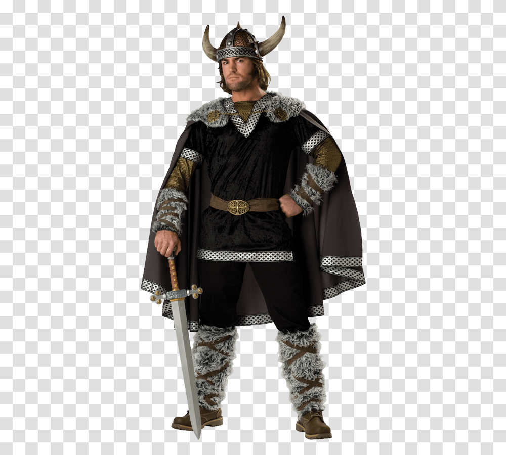 Vicious Viking Elite Costume Mens Viking Warrior Costume, Sleeve, Long Sleeve, Person Transparent Png