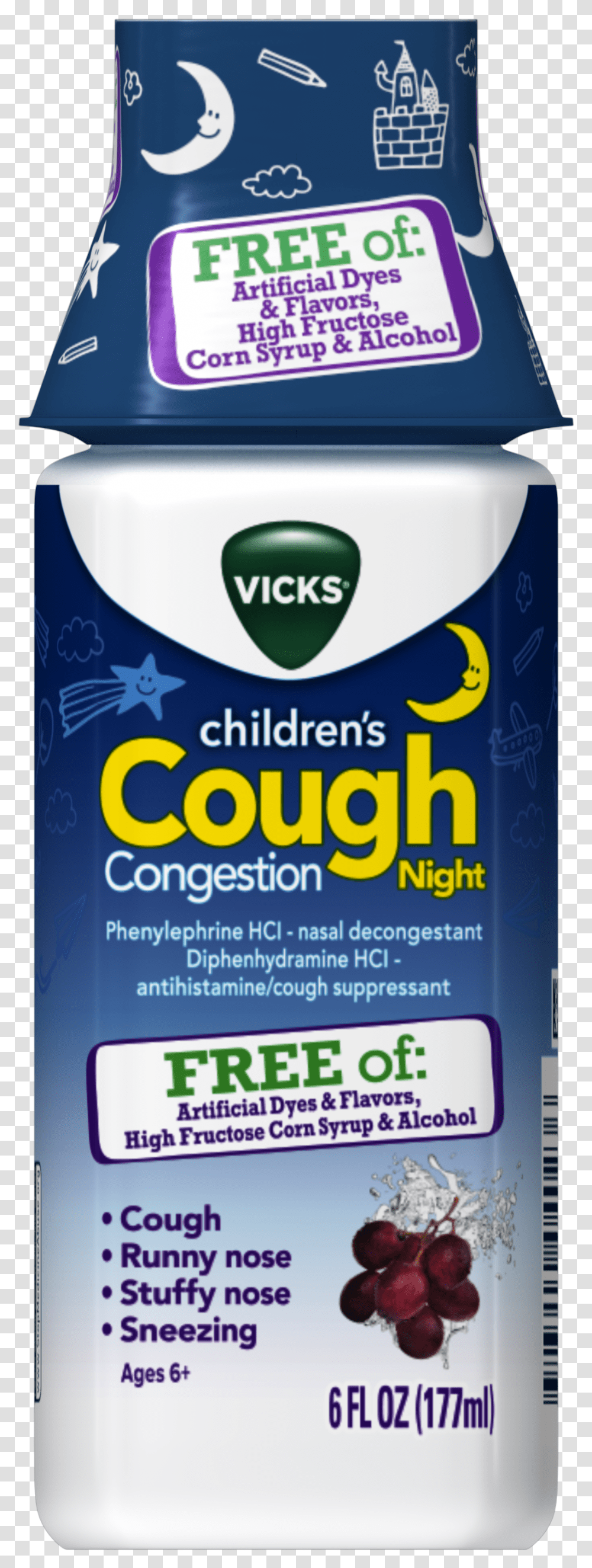 Vicks Children's Cough Congestion, Label, Advertisement, Poster Transparent Png