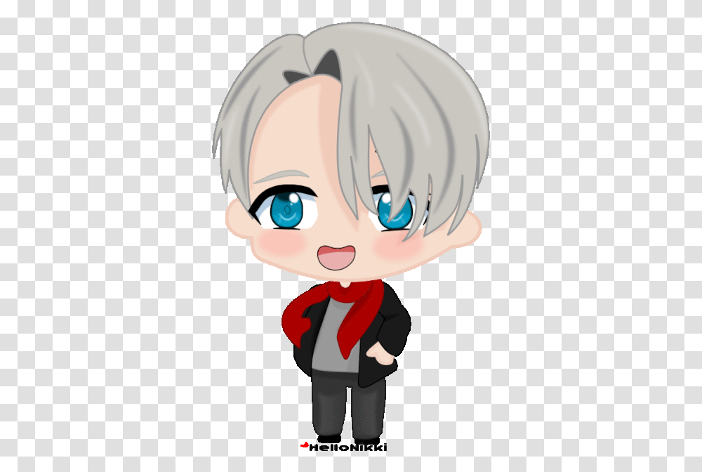 Victor Animated Chibis Victor Yuri On Ice Chibi Gif, Toy, Comics, Book, Helmet Transparent Png