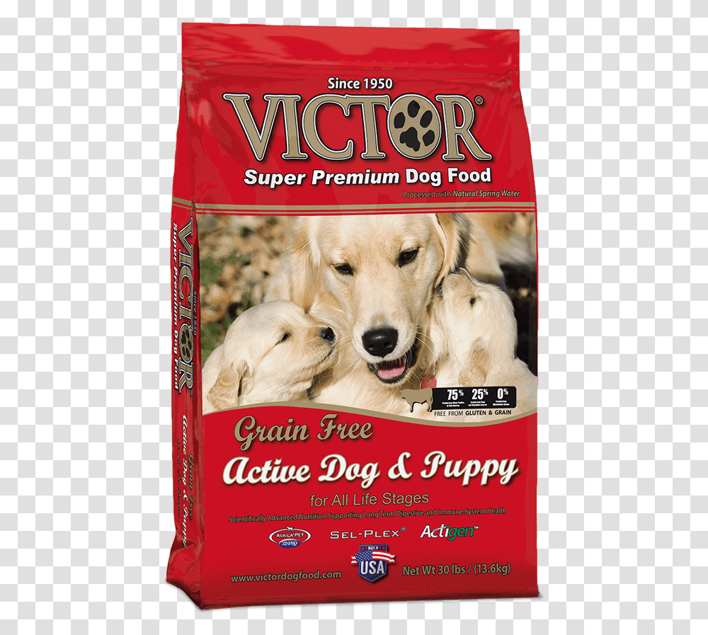 Victor Grain Free Active Dog And Puppy Food Victor Grain Free Dog Food, Advertisement, Poster, Flyer, Paper Transparent Png