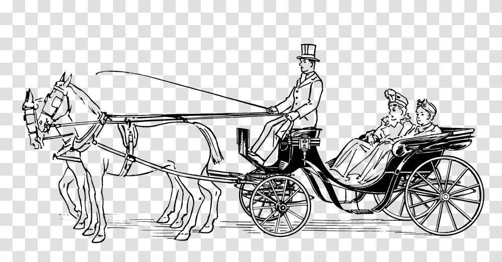 Victoria 1385 Horse Drawn Carriage Clipart, Gray, World Of Warcraft Transparent Png
