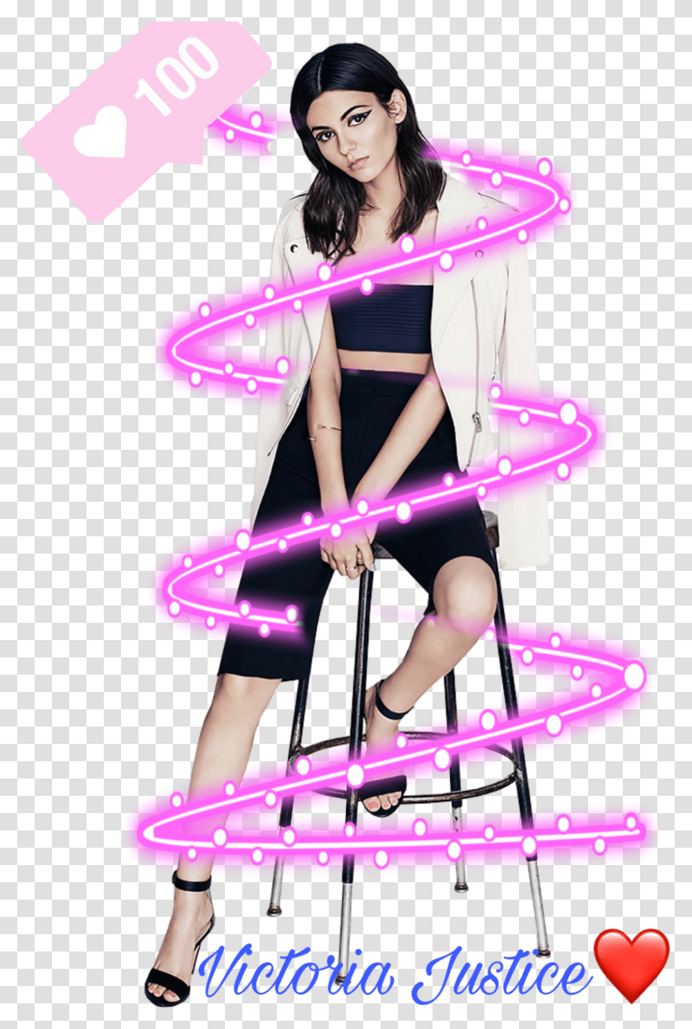 Victoriajustice Victoria Justice Photoshoot 2016, Light, Neon, Person, Human Transparent Png