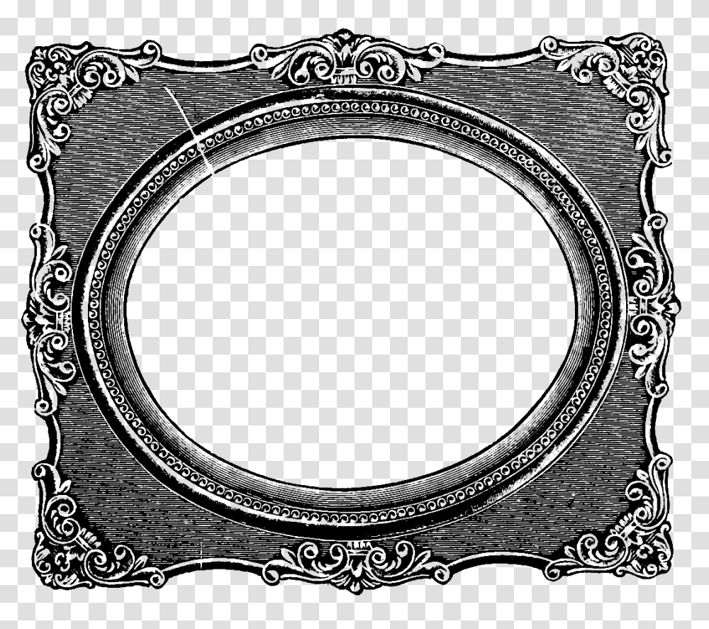 Victorian Borders Clipart, Rug, Oval, Mirror Transparent Png