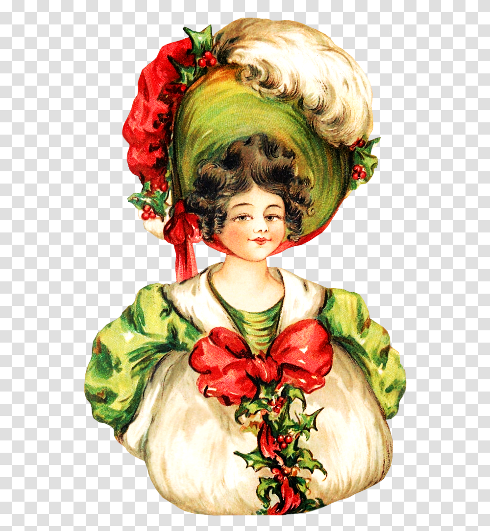 Victorian Christmas Woman Clipart Portable Network Graphics, Clothing, Bonnet, Hat, Person Transparent Png