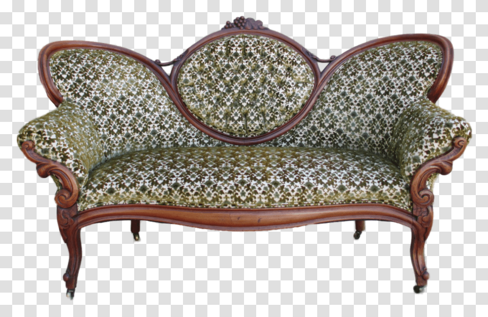 Victorian Couch Furniture Victorian Furniture, Bench, Cushion, Table Transparent Png