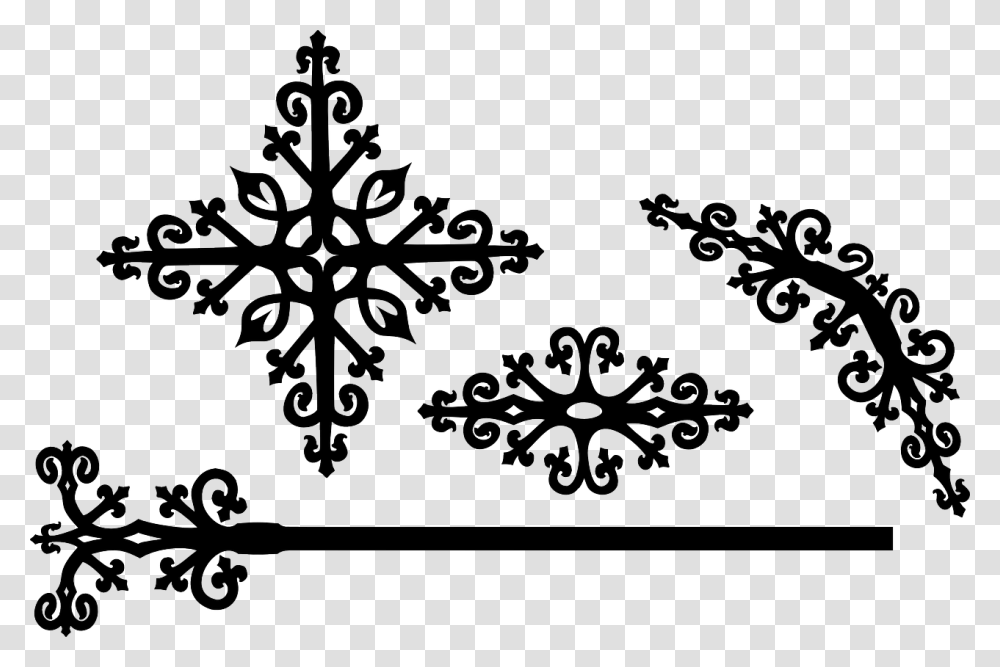 Victorian Designs, Stencil, Cross, Floral Design Transparent Png