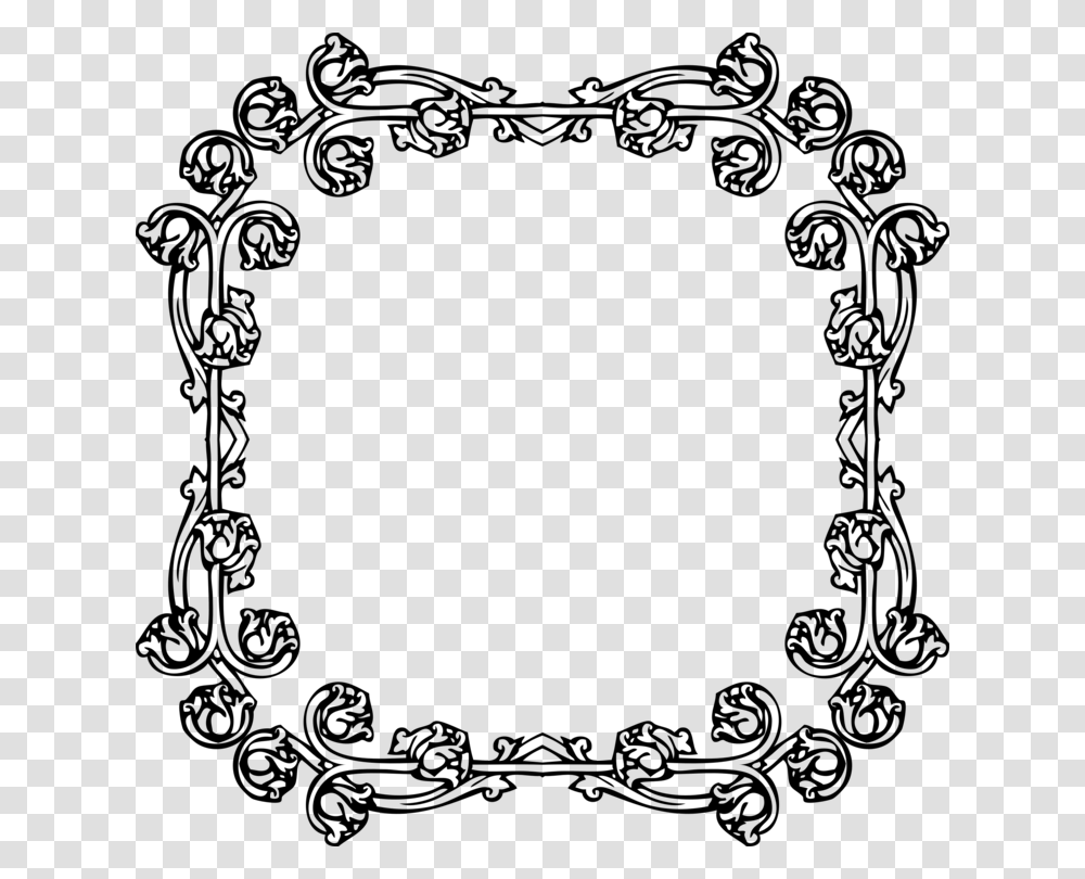 Victorian Era Borders And Frames Picture Frames Ornament, Gray, World Of Warcraft Transparent Png