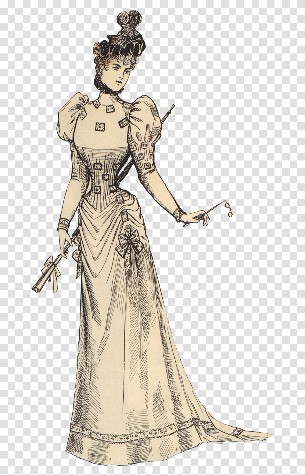 Victorian Era Edwardian Era Clip Art Victorian Woman, Person, Sleeve, Long Sleeve Transparent Png