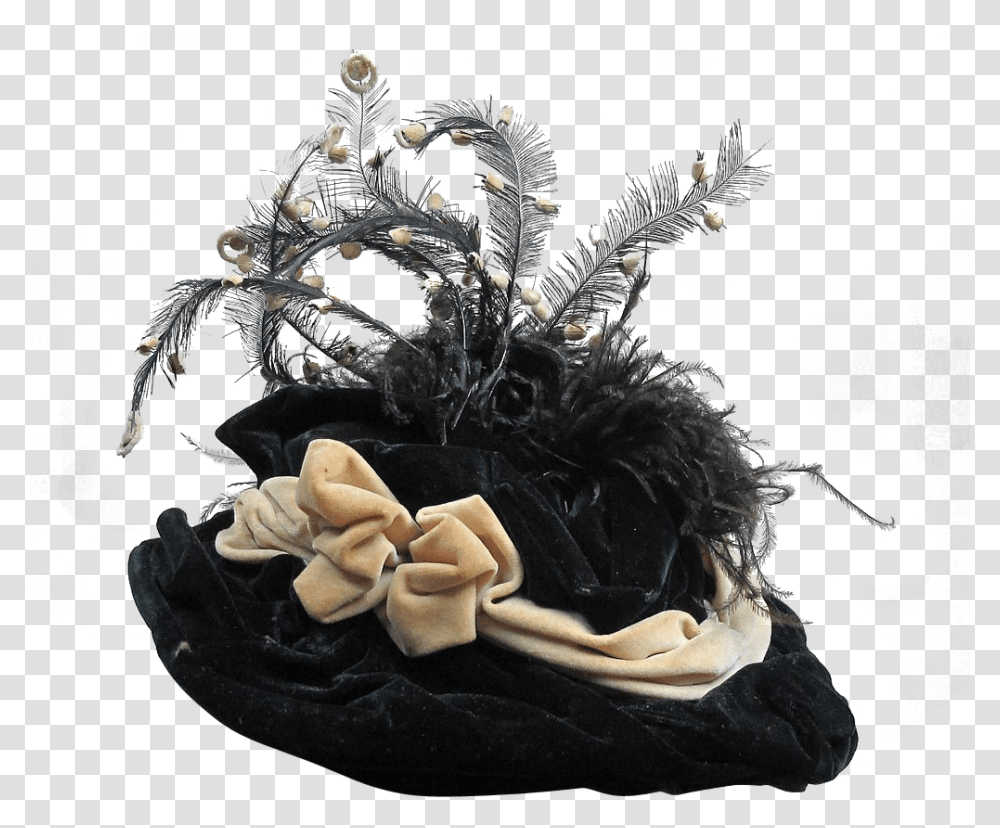 Victorian Era Party Hat Bonnet Fascinator Fascinator With Background, Accessories, Accessory, Jewelry, Fractal Transparent Png