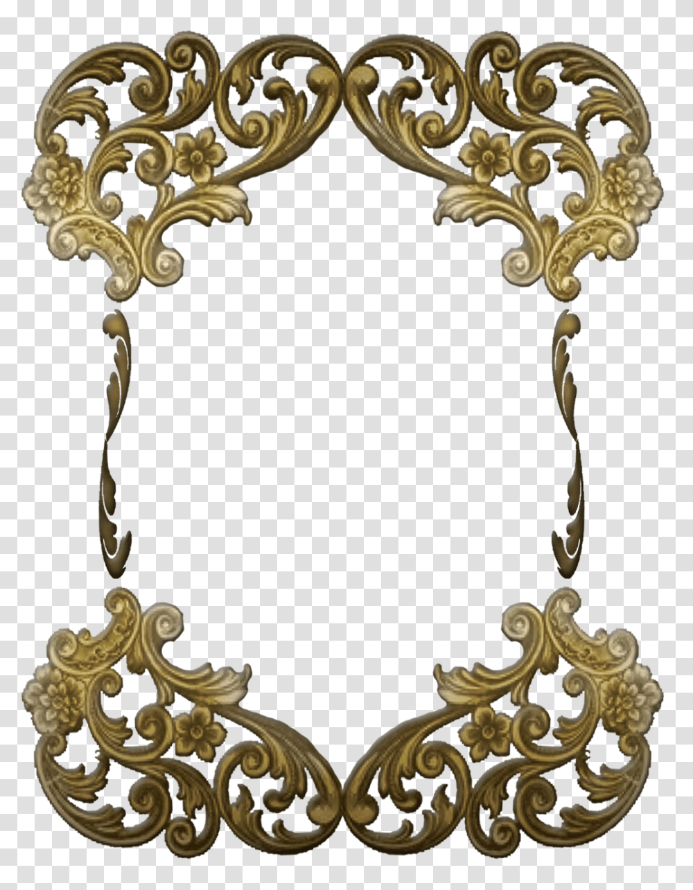 Victorian Era Picture Frames Clip Art, Gold, Bronze, Pattern, Floral Design Transparent Png