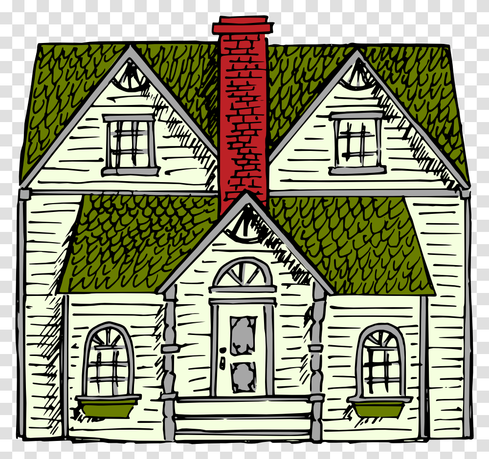 Victorian House Clip Art, Cottage, Housing, Building, Roof Transparent Png