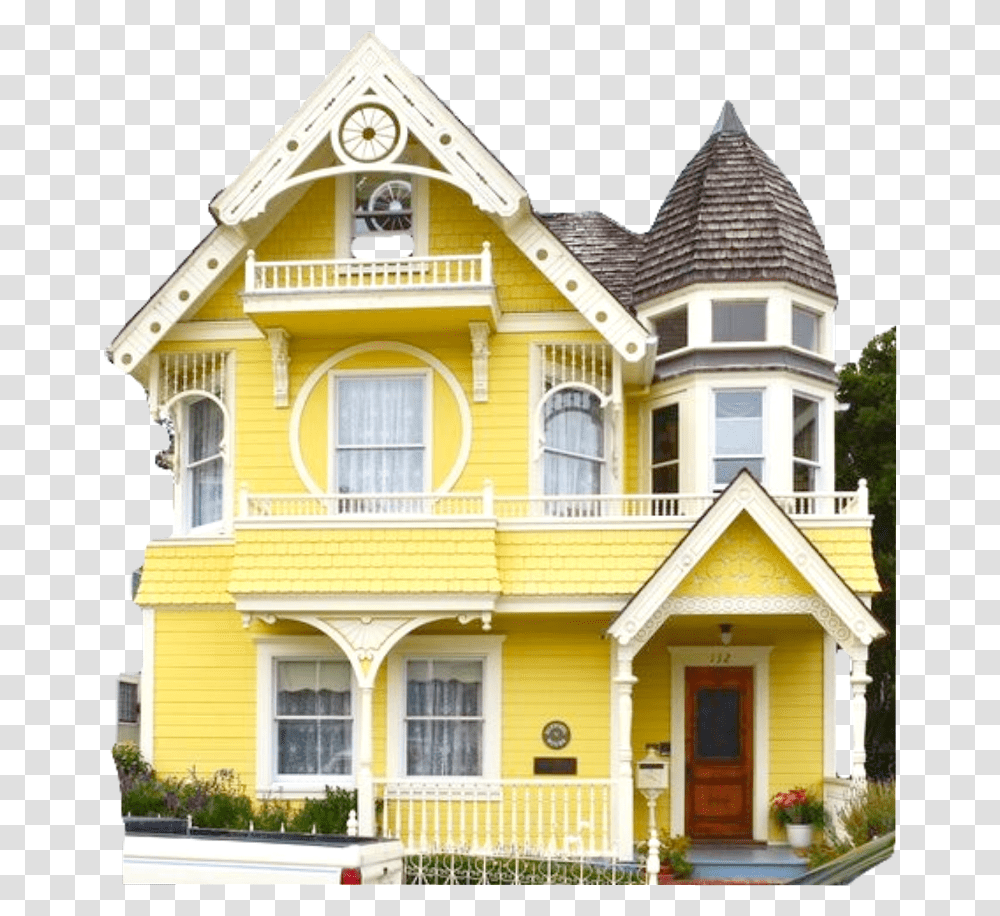 Victorian Houses Clipart Pale Yellow Victorian House, Housing, Building, Villa, Mansion Transparent Png