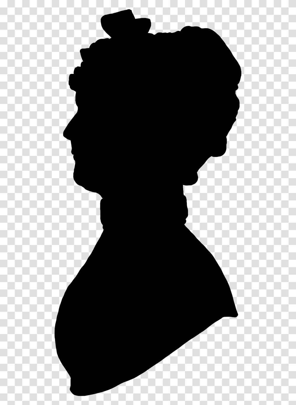 Victorian Lady Silhouette, Gray, World Of Warcraft Transparent Png