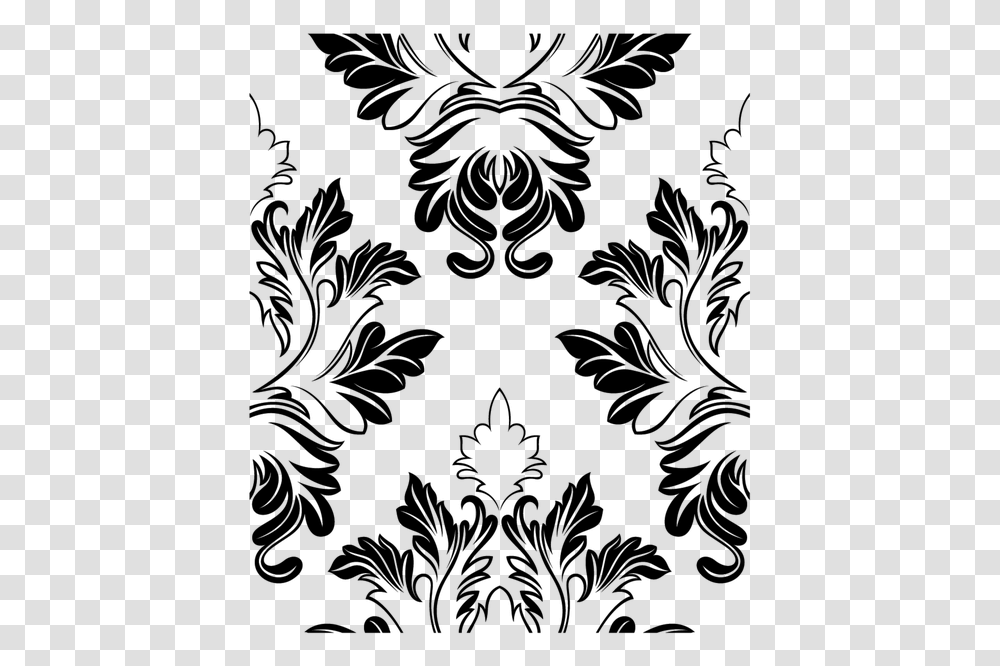 Victorian Pattern Floral Art Deco Dividers Frames Clipart Pattern Border Design Black And White, Gray, World Of Warcraft Transparent Png