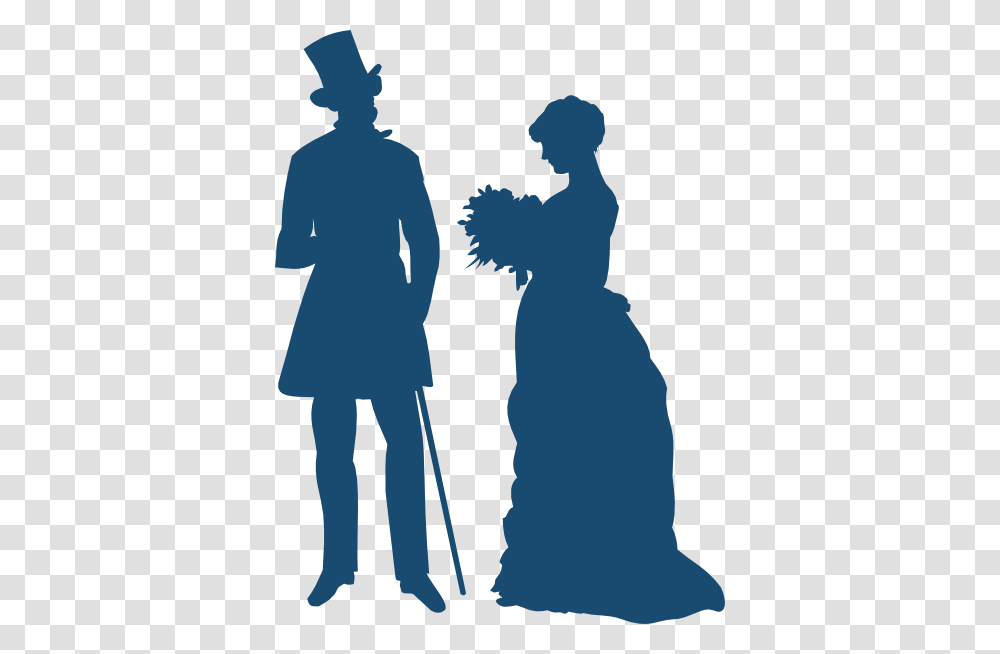 Victorian Silhouettes Victorian Couple Clip Art History, Person, Human, Hand, People Transparent Png
