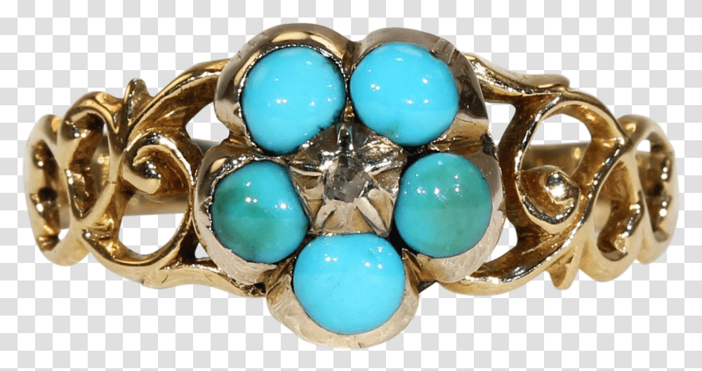 Victorian Turquoise Diamond Forget Me Not Ring Gold Turquoise Ring, Accessories, Accessory, Jewelry, Gemstone Transparent Png