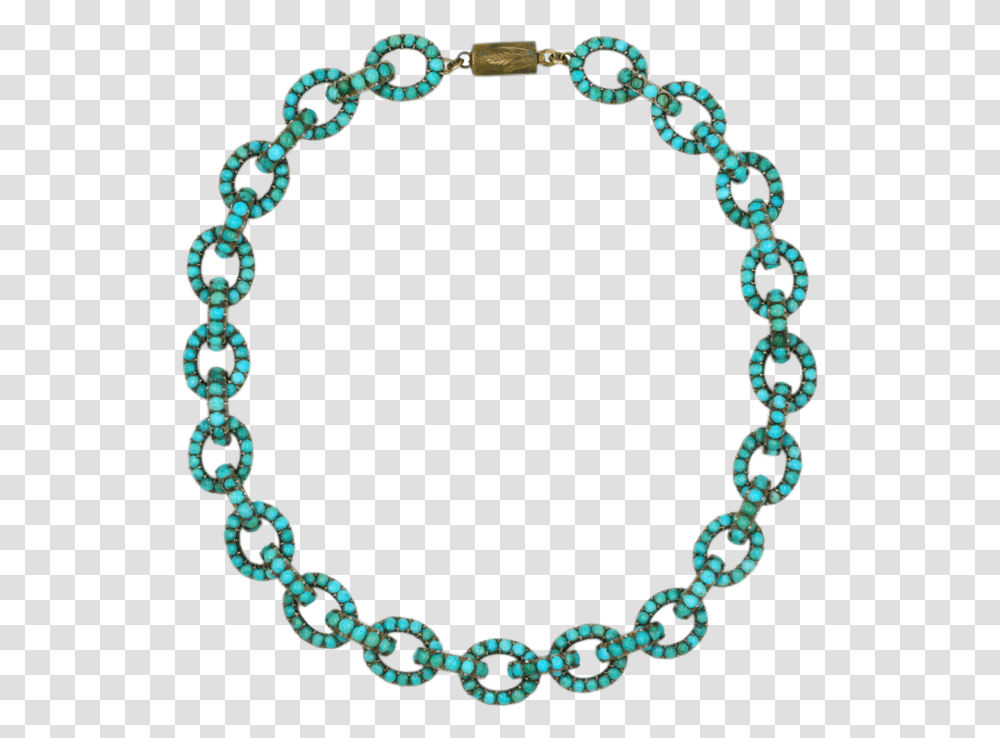 Victorian Turquoise Pav Chain Link Necklace Circle Of Chains, Bracelet, Jewelry, Accessories, Sphere Transparent Png