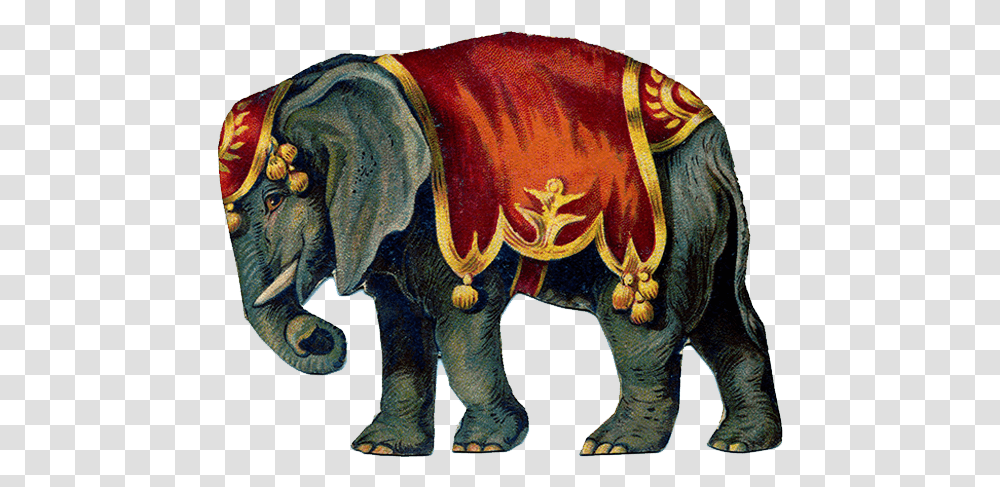 Victorian Vintage Circus Elephant Vintage Circus Elephant, Wildlife, Mammal, Animal, Bull Transparent Png