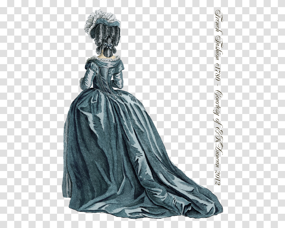 Victorian Woman Download Classical Drawing Dress 17th Century French Fashion, Clothing, Female, Person, Evening Dress Transparent Png