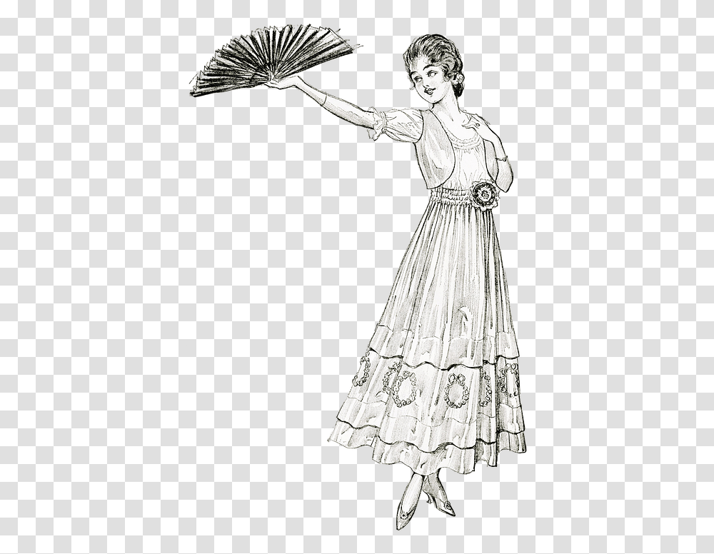 Victorian Woman Victorian Lady Illustration, Clothing, Person, Robe, Fashion Transparent Png