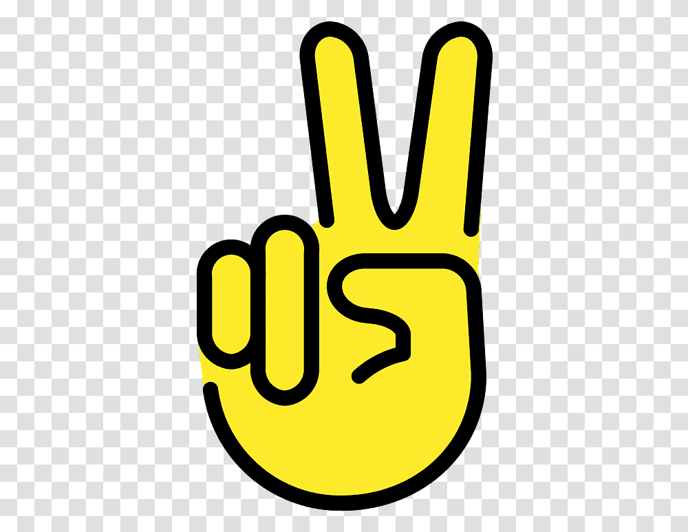 Victory Hand Emoji Clipart Emoji, Number, Label Transparent Png