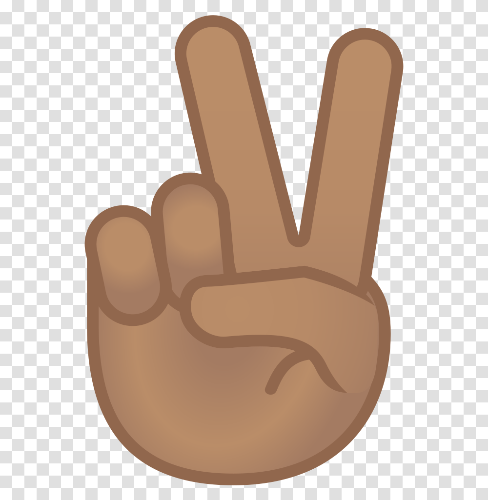 Victory Hand Medium Skin Tone Icon Noto Emoji People Emoji, Fist, Suspenders Transparent Png