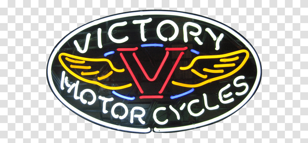 Victory Motorcycles Neon Sign Victory Motorcycle, Light Transparent Png