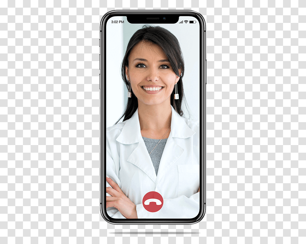 Video Call Doctor, Person, Face, Coat Transparent Png