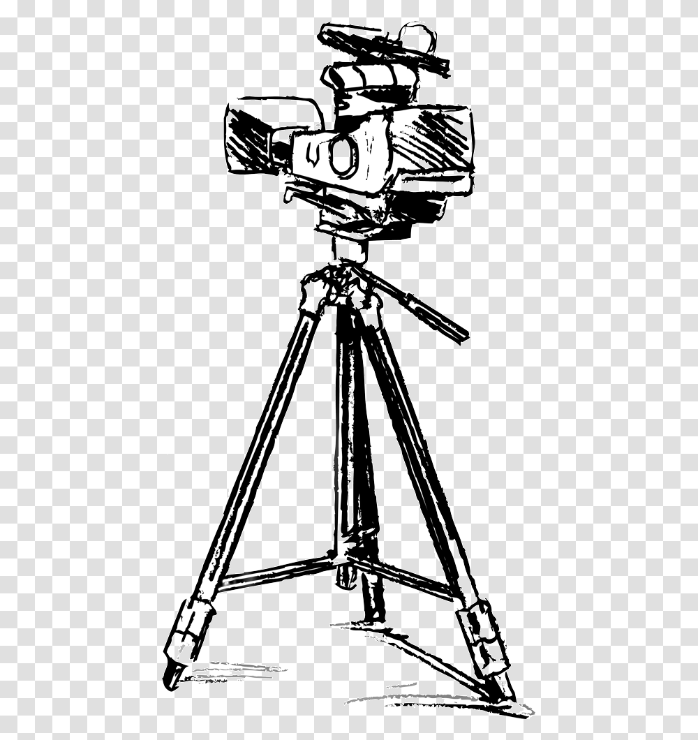 Video Camera Drawing, Tripod, Telescope, Construction Crane, Utility Pole Transparent Png
