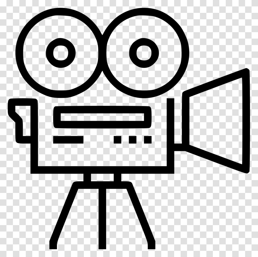 Video Camera Entertainment Clipart, Robot, Stencil Transparent Png