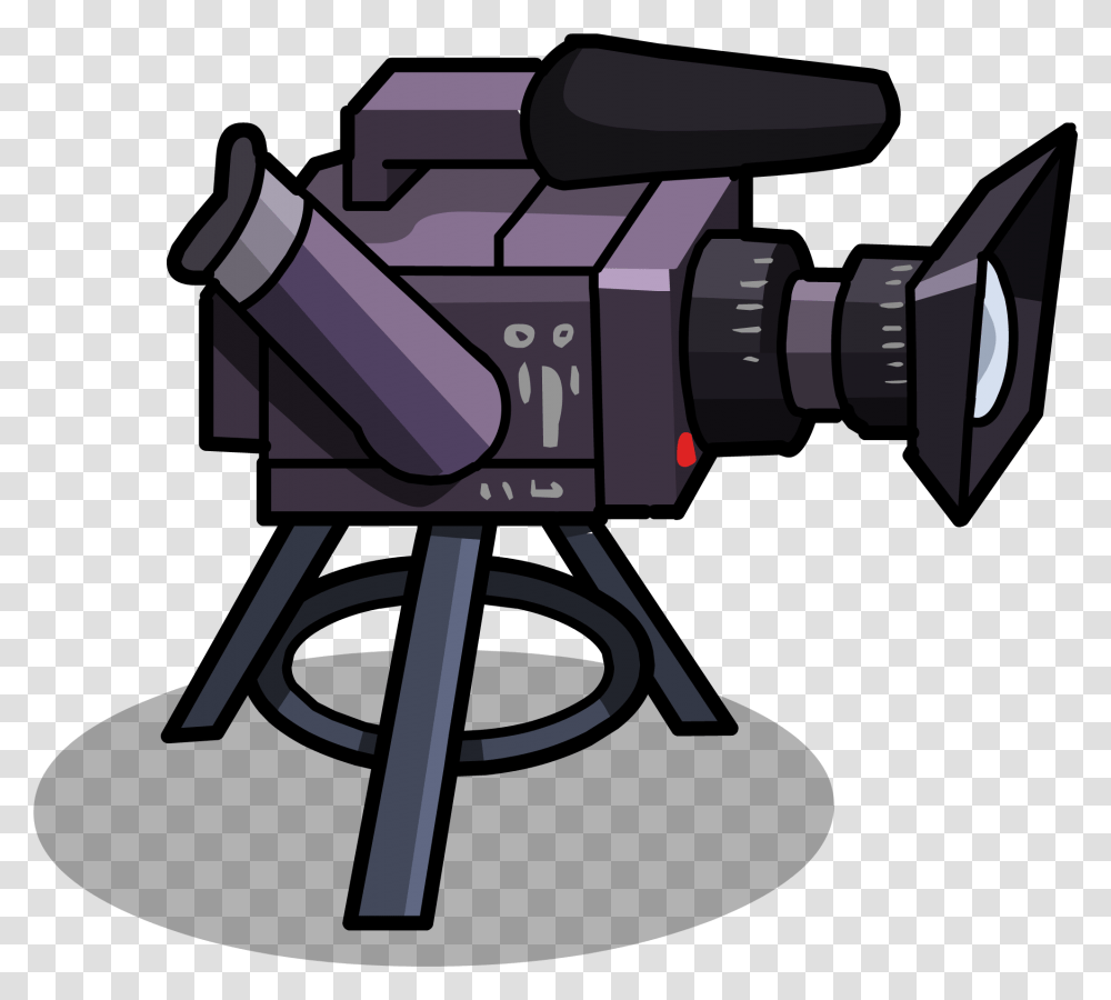 Video Camera Sprite Video Camera Cartoon, Tripod, Electronics, Gun, Weapon Transparent Png