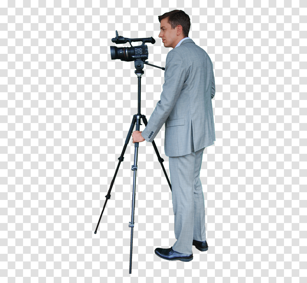 Video Camera, Tripod, Person, Human, Shoe Transparent Png