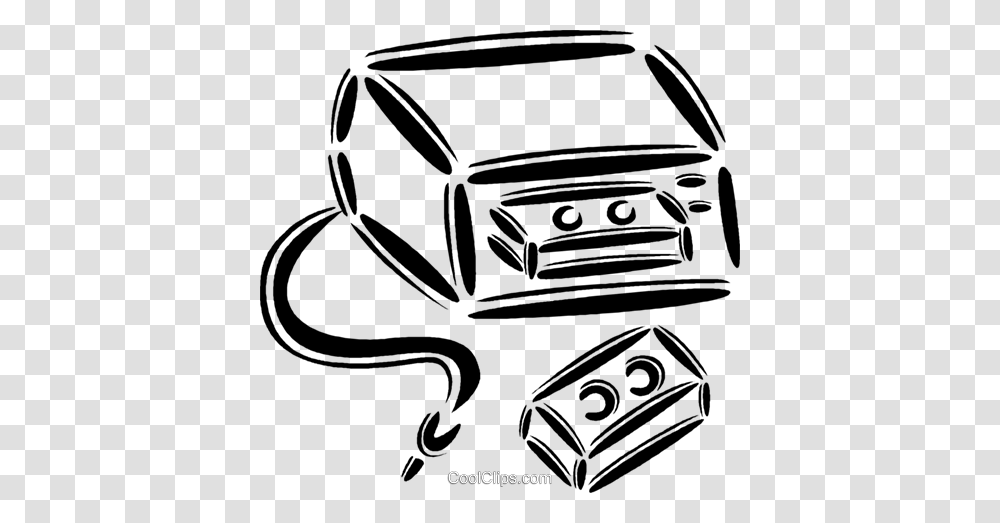 Video Cassette Player With Tapes Royalty Free Vector Clip Art, Electronics, Monitor, Screen, Display Transparent Png