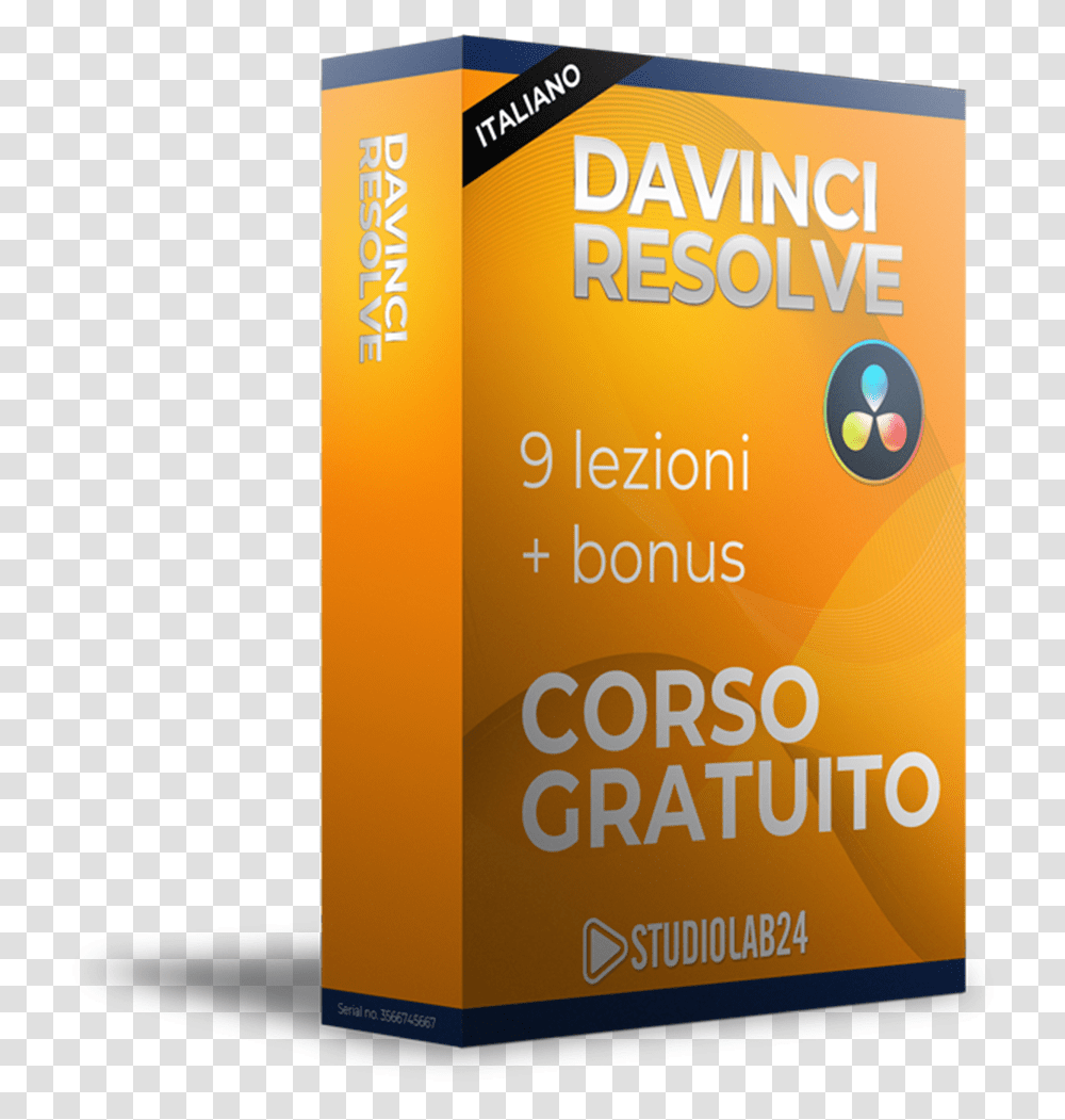 Video Corso Davinci Resolve In Italiano Vertical, Text, Advertisement, Poster, Paper Transparent Png