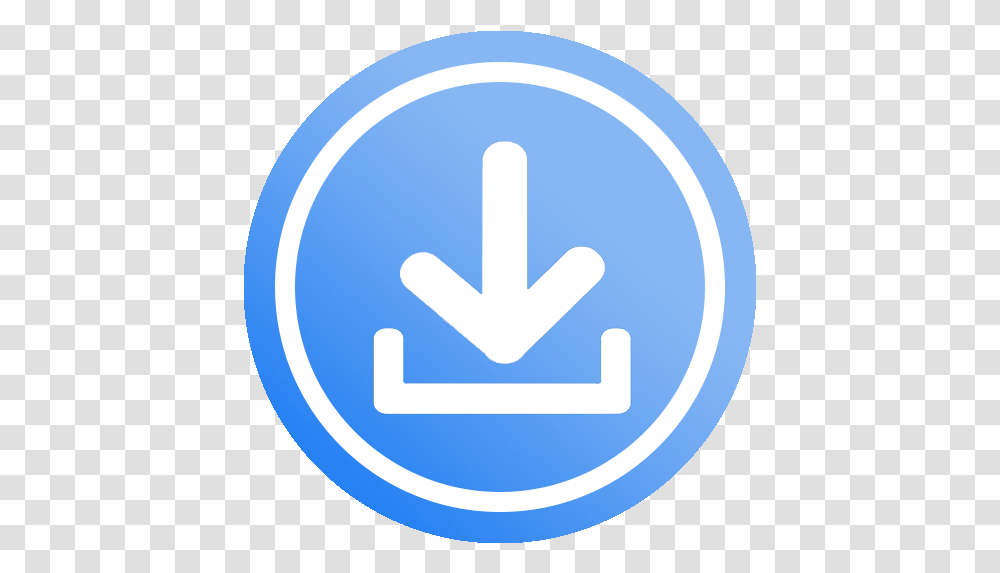 Video Downloader For Facebook Story Saver Logo, Symbol, Sign, Text, Road Sign Transparent Png