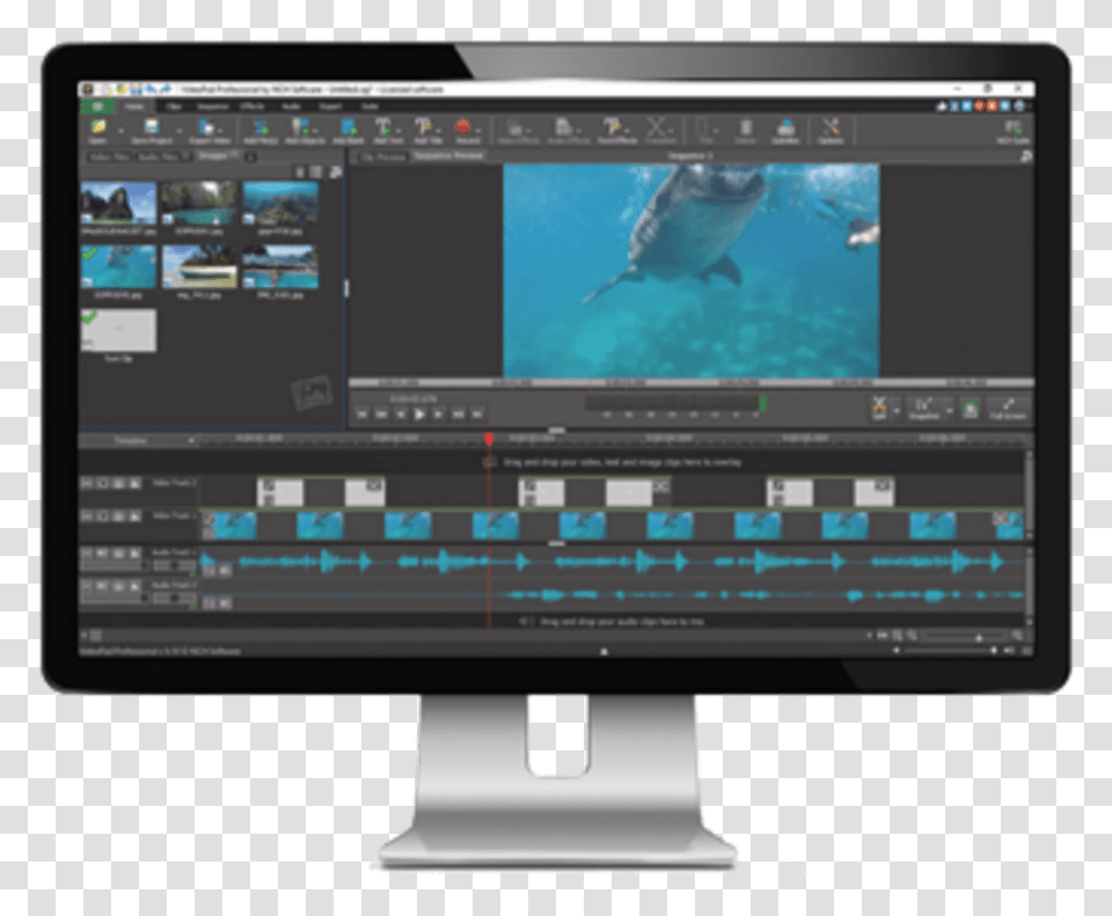 Video Editing Descargar Editor De Voz, Monitor, Screen, Electronics, LCD Screen Transparent Png