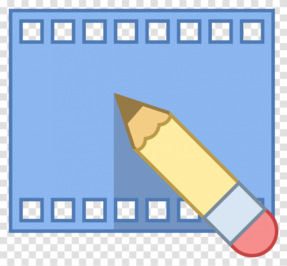 Video Editing Icon Clipart Solid, Pencil Transparent Png