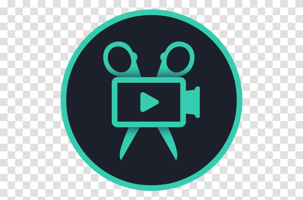 Video Editing Icon Logo Movavi Video Editor, Symbol, Text, Light, Sign Transparent Png