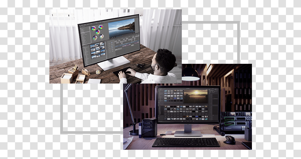 Video Editing Vfx And Video Editing, Furniture, Table, Desk, Computer Transparent Png