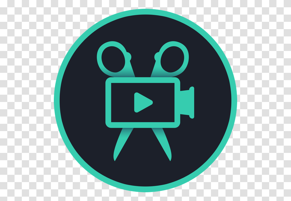 Video Editor Amp Maker On The Mac App Store Movavi Video Editor Logo, Trademark, Light Transparent Png