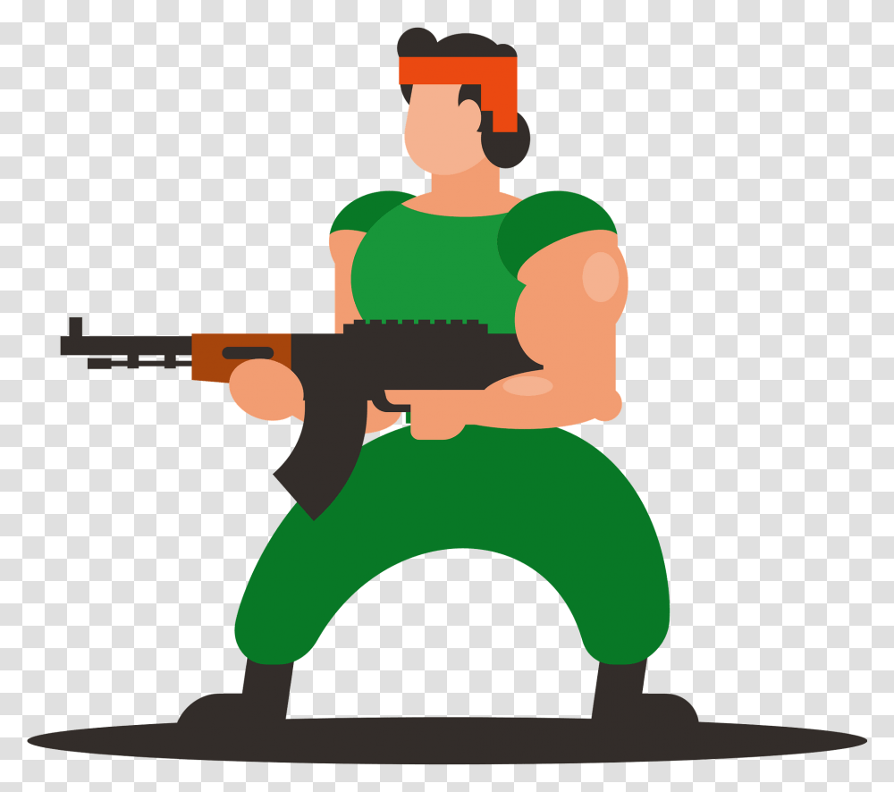 Video Game Character Clipart Firearms, Person, Human, Kneeling Transparent Png