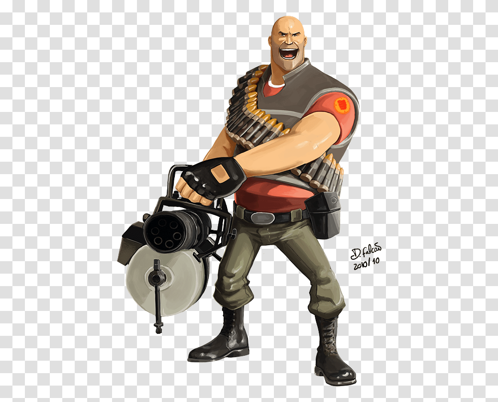 Video Game Character Heavy Team Fortress 2 Art, Person, Human, Camera, Electronics Transparent Png