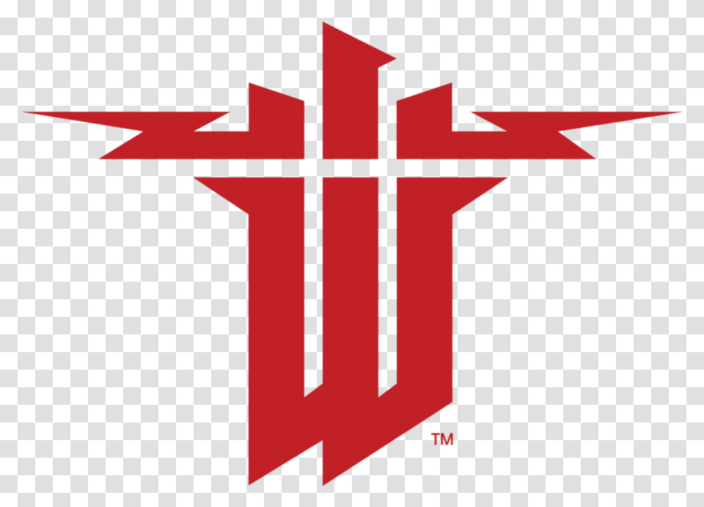 Video Game Logos Ii Quiz By Crazygamer7477 Wolfenstein Logo, Cross, Symbol, Text, Hand Transparent Png
