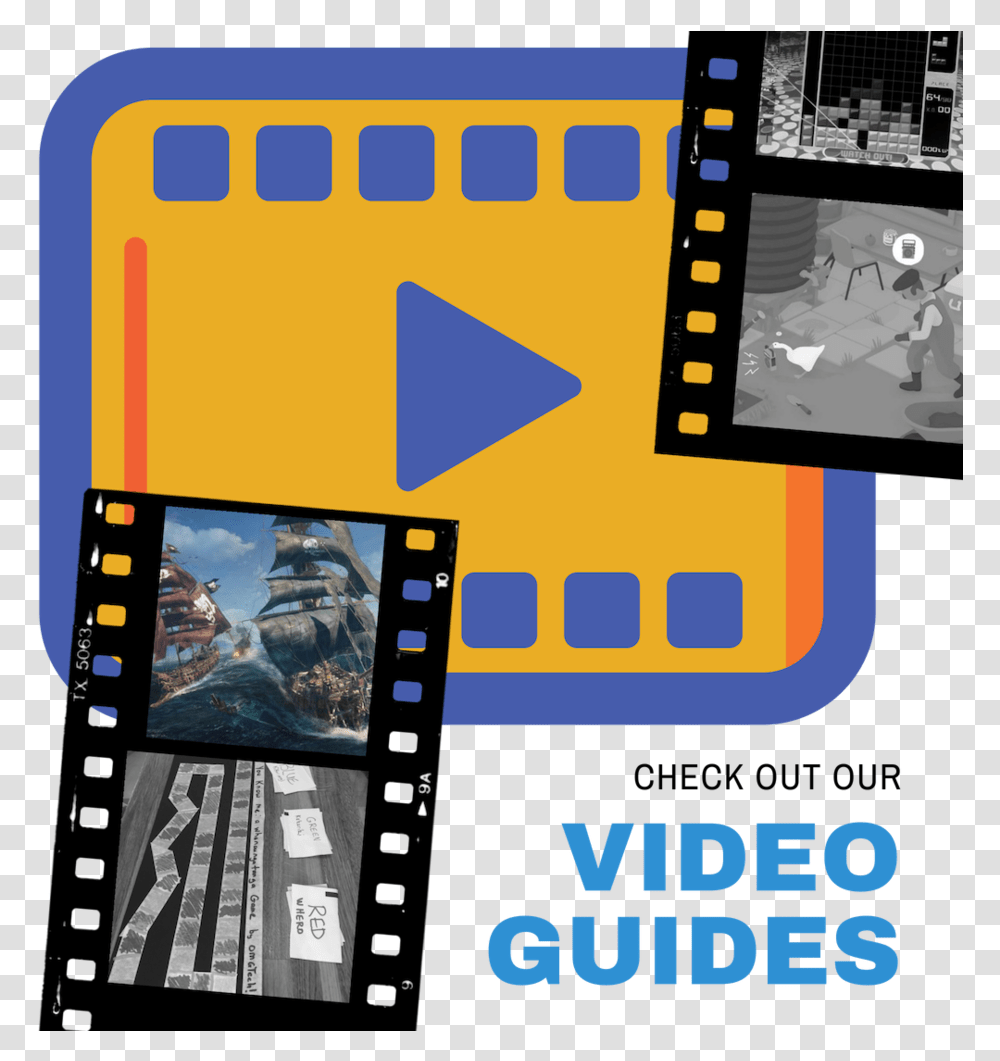 Video Guides, Poster, Advertisement, Collage, Paper Transparent Png